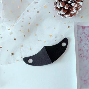 20cm海绵口罩棉花娃娃立体海绵黑爱豆机场同款口罩公仔配件玩偶