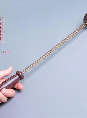 鸡翅木弹簧按摩捶保健锤经络锤实木敲背锤敲打锤敲背锤