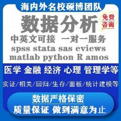 SPSS数据分析sas医学stata金融实证eviews计量R调查问卷meta代做