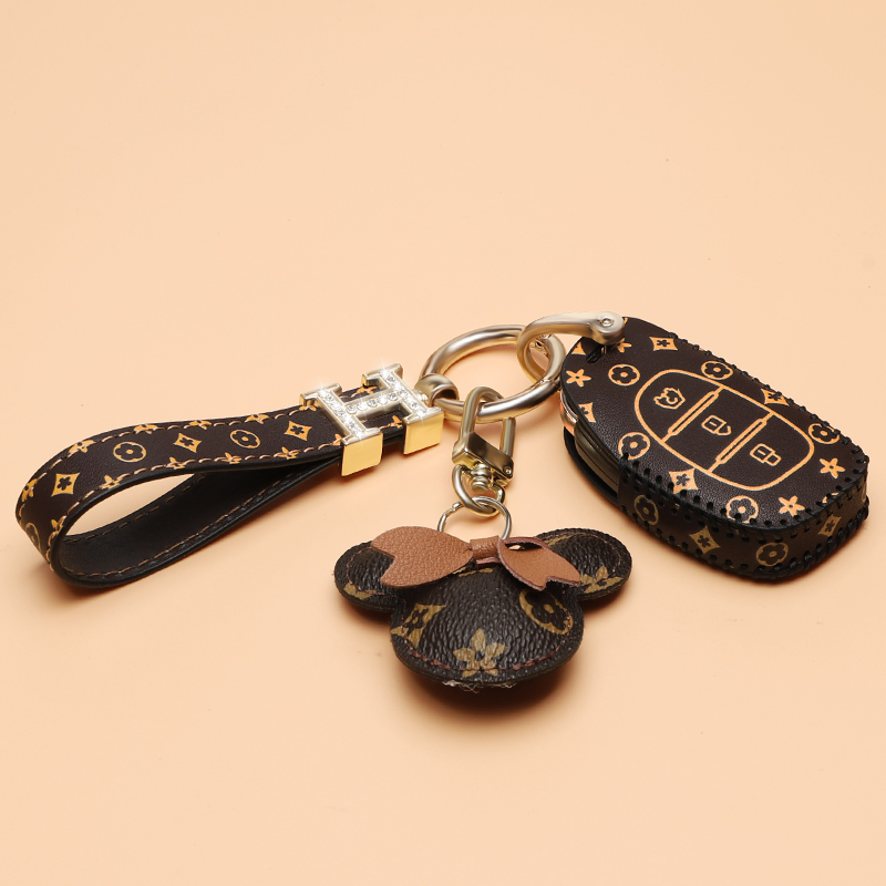 经典老花皮包 时尚高档扣 比速钥匙套专用壳