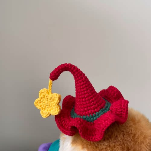 DIY圣诞精灵帽星星发夹创意可爱毛线钩织材料包自制礼物卡通