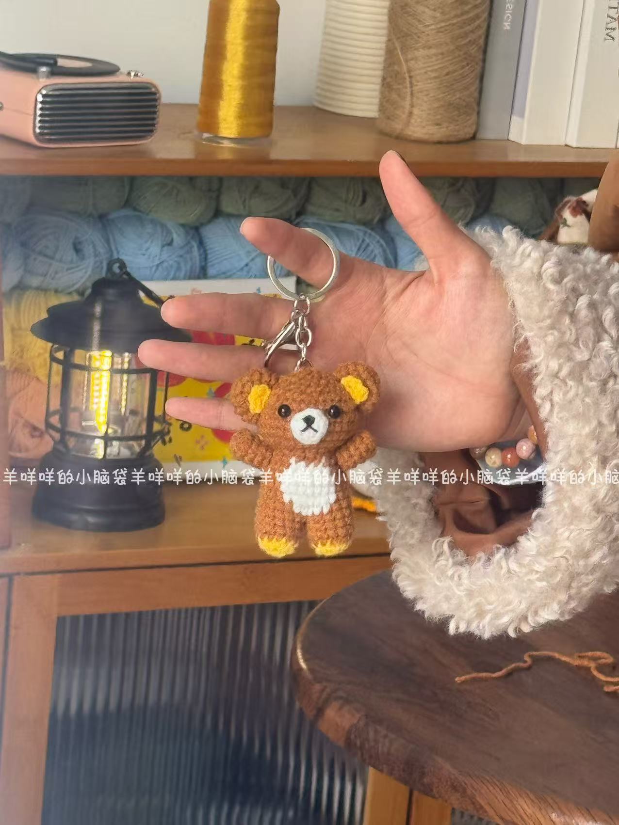 DIY轻松熊挂件创意毛线手工材料包自制礼物钩织零基础可爱卡通