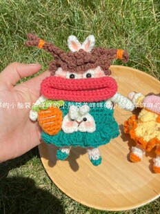 DIY钩织大嘴妹耳机套毛线编织材料包自制礼物送朋友可爱手工