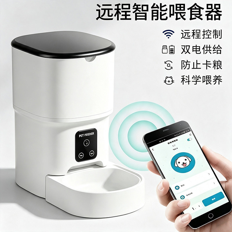 自动远程宠物喂食器wifi智能猫咪狗狗猫粮定时定量投食器喂食机