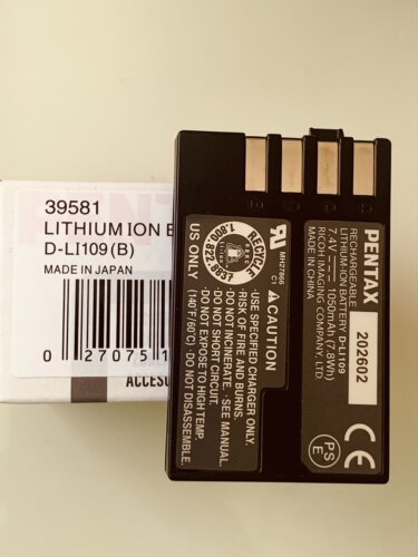 D-LI109 宾得K30 K50 K70 K500 KR KP K2 KS2 KS1 K-R DLI109电池