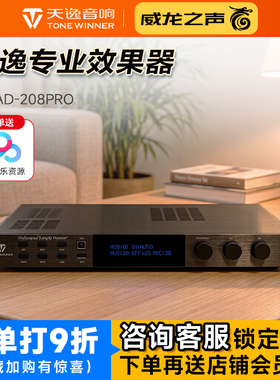 Winner/天逸 AD-208PRO家用k歌卡拉ok机功放话筒KTV防啸叫效果器