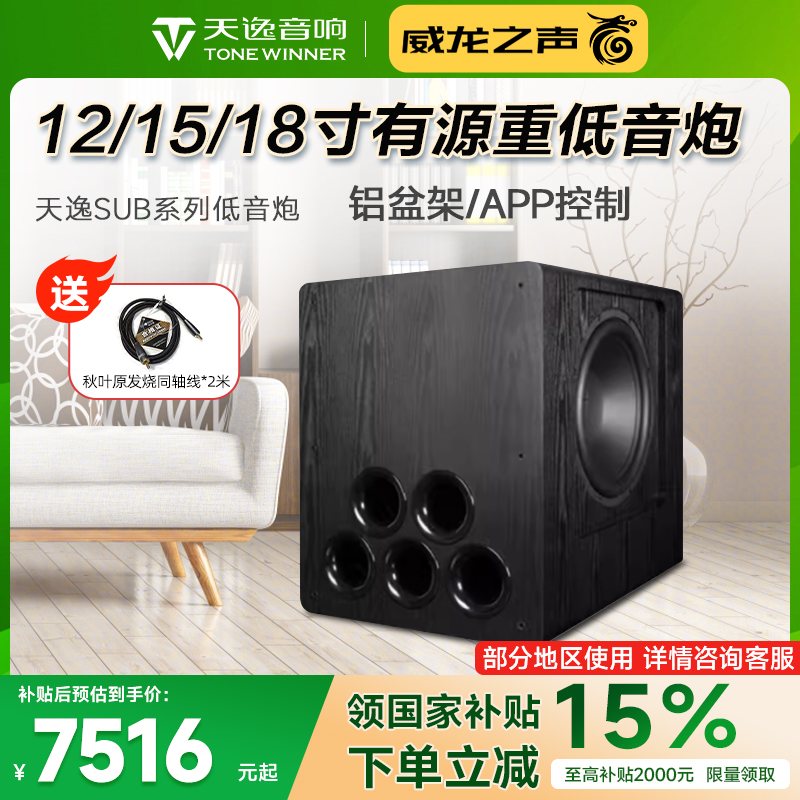 天逸12寸/15寸大功率有源低音炮