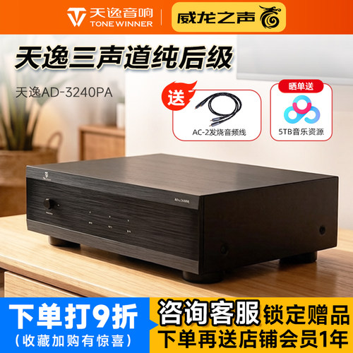 天逸AD-3240PA三声道纯后级功放