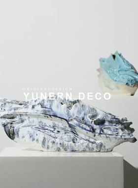 异型手工酒店陶瓷摆件中古