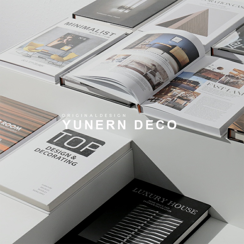 样板房间装饰书仿真杂志外文摆件