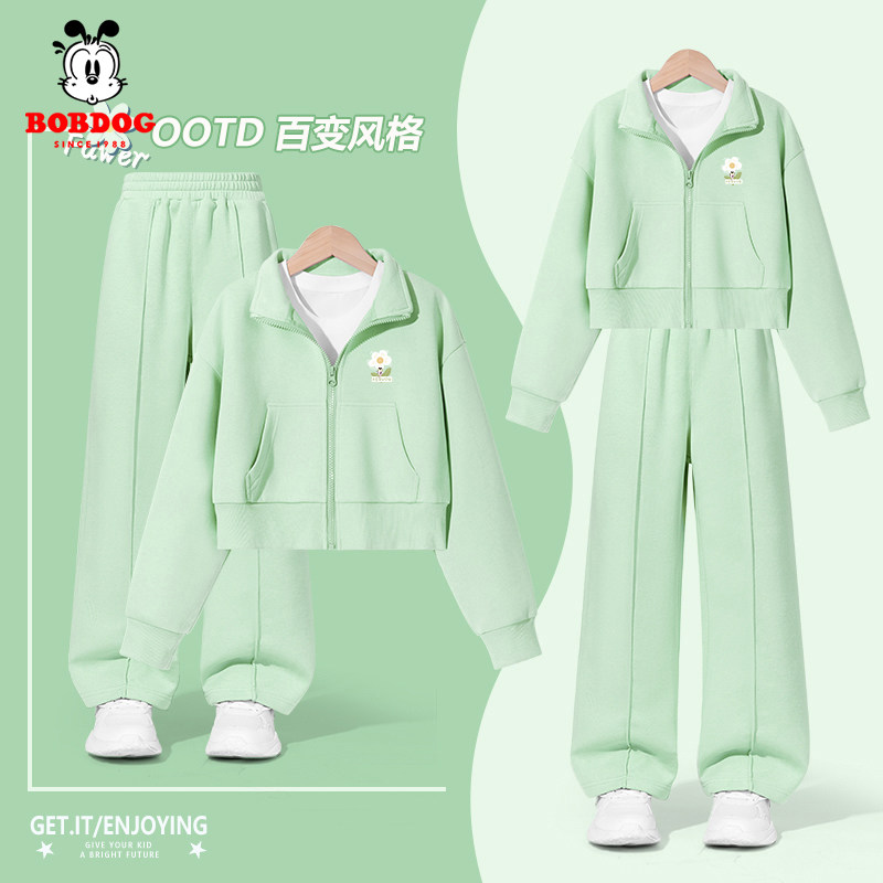 巴布豆女童秋套装2026新款