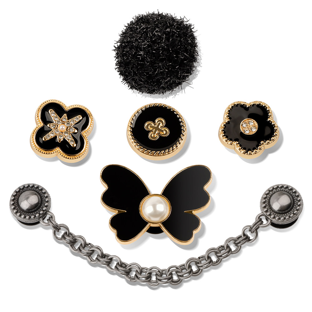 Crocs卡骆驰智必星配件洞洞鞋花适配芭蕾洞洞鞋黑巧四叶高级鞋扣,服饰配件/皮带/帽子/围巾,鞋扣,淘宝优惠券,粉丝福利购,淘宝优惠卷