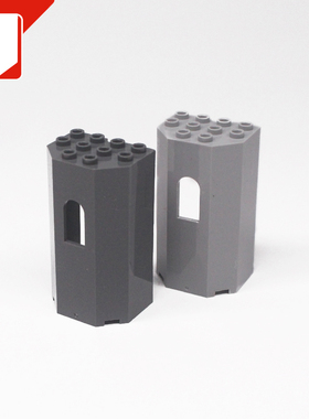 儿童益智小颗粒积木DIY零件兼容30246建筑配件碉堡城堡塔楼带窗户