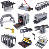 兼容国产查尔斯小火车蜘蛛列车模型手办礼物玩具MOC积木轨道53401