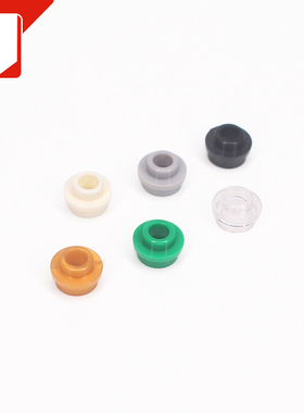 益智启蒙小颗粒DIY积木兼容85861零配件圆板带孔灯粒带通孔小圆片