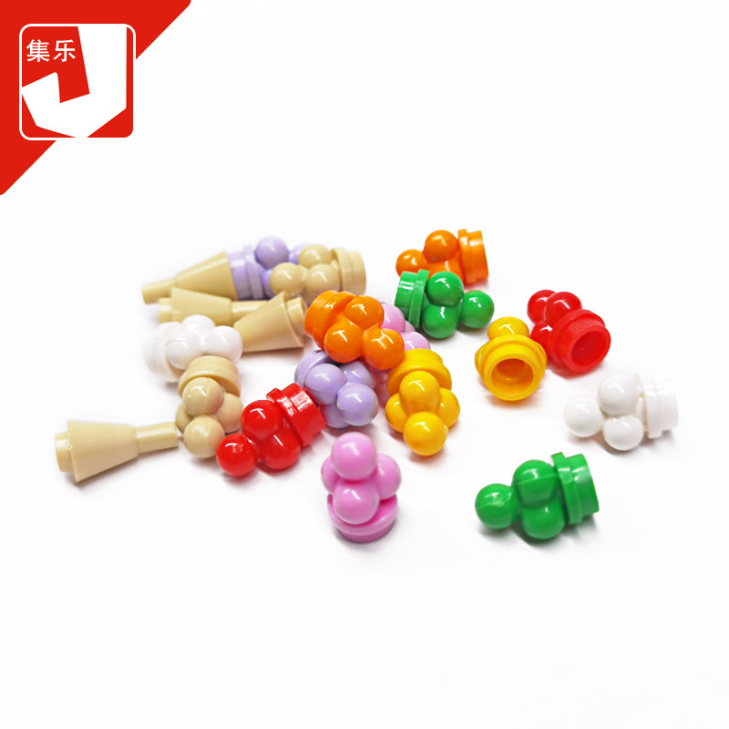 兼容国产小颗粒 拼插积木MOC零配件组装三球雪糕冰淇淋泡沫烟云朵