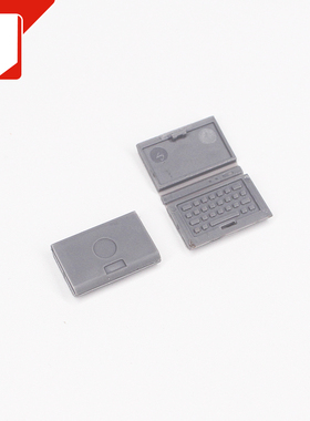 益智小颗粒积木 人仔场景MOC配件 兼容62698零件便携式笔记本电脑