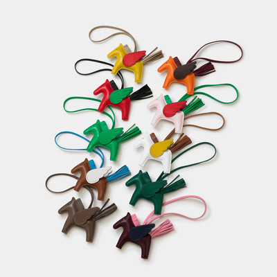 适用于爱马仕包包小马挂件真皮小飞马挂饰h家纯手工缝制车内吊饰