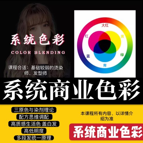 2020系统商业色彩染发基础教学美发视频教程烫染师发型师课程