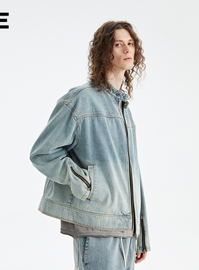 【明星同款】Organic Emotion牛仔夹克复古水洗vintage宽松外套OE