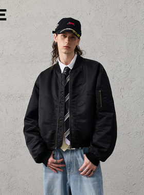 ORGANIC EMOTION防泼水轻薄羽绒服短宽复古空军夹克加厚外套OE