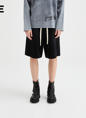 Organic Emotion喷色水洗短裤宽松日系休闲怀旧Dirtyfit五分裤 OE