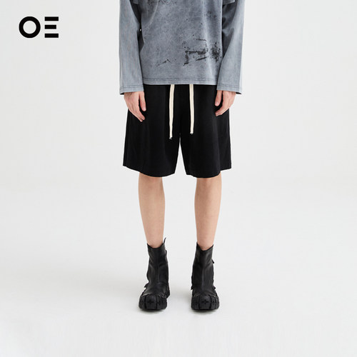 喷色水洗宽松怀旧Dirtyfit五分裤