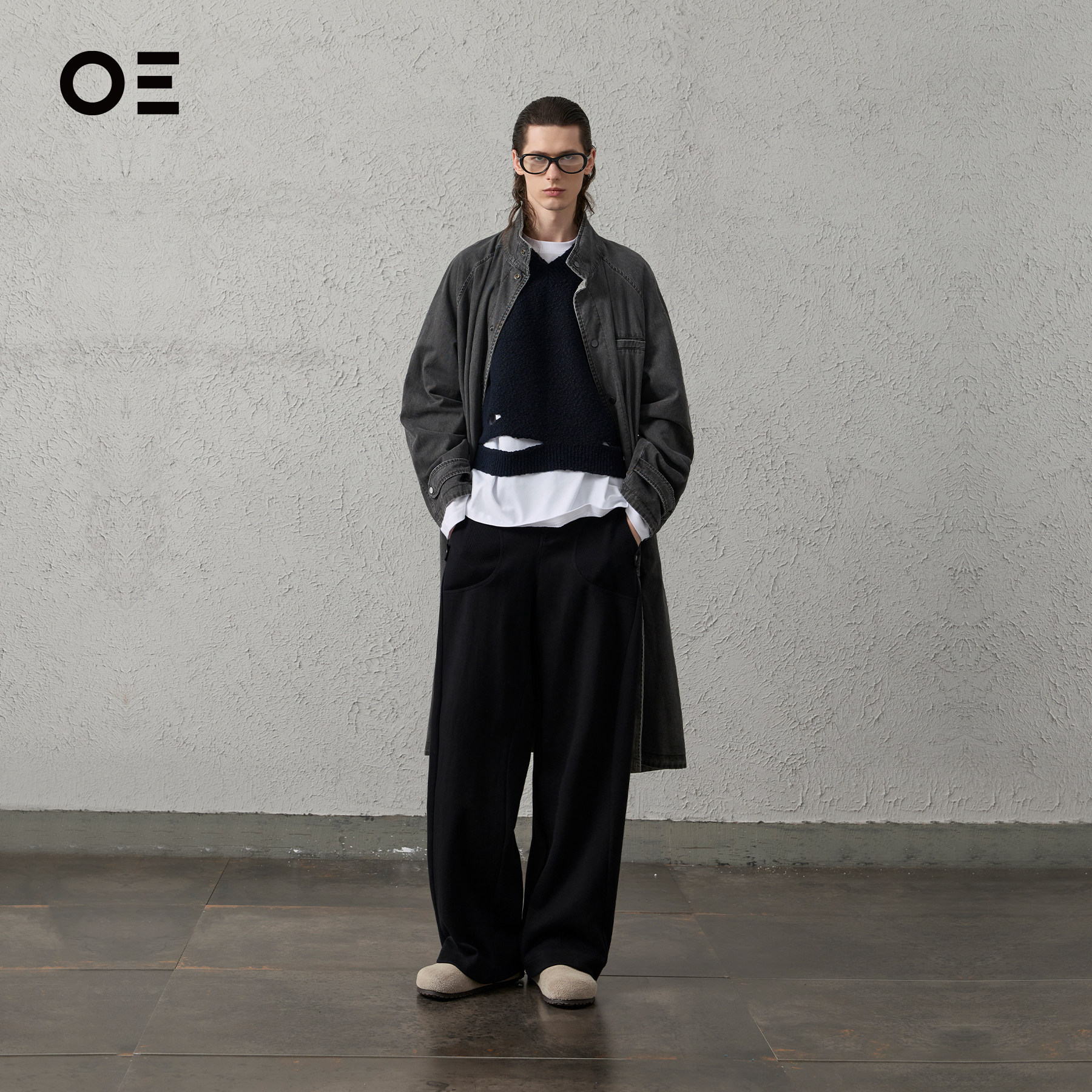 摩登中性双面穿长款风衣