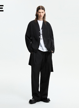 ORGANIC EMOTION羊毛西装新中式廓形无性别无垫肩休闲西服外套 0E