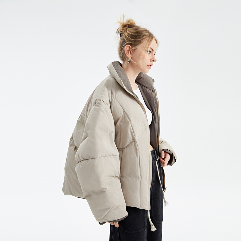 加厚双面穿防水羽绒服