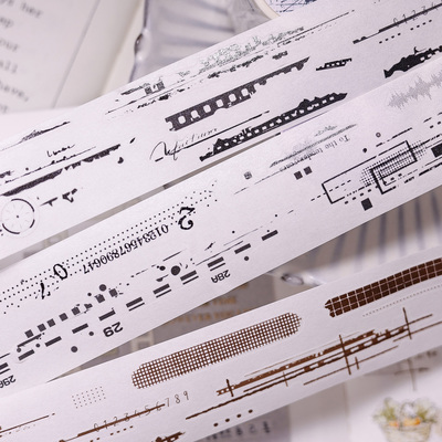 小白家文创盐铺时过留痕轻复古盐系百搭打底和纸pet切模手帐胶带