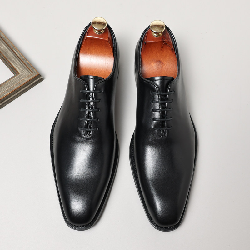 意大利新款男士牛津鞋潮流头层牛皮结婚男鞋高档尖头商务正装皮鞋