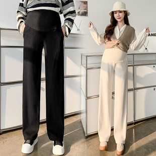 孕妇裤 240斤大码 加绒加厚孕妇托腹裤 直筒裤 秋冬季 阔腿裤 200斤