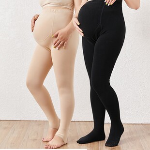 加绒加厚光腿神器 袜孕妇踩脚打底裤 加肥加大码 200斤秋冬孕妇连裤
