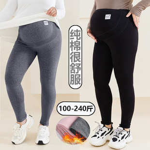 加绒加厚大码 外穿棉裤 孕妇打底裤 250斤孕妇托腹保暖裤 200斤 冬季