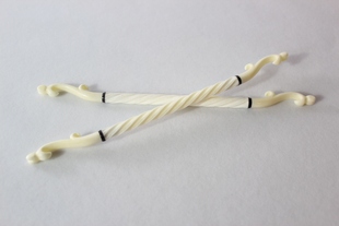 绣眼鸟笼配件 精品牛骨绞丝凤头跳棍 站棍 适合绣眼方笼专用一副