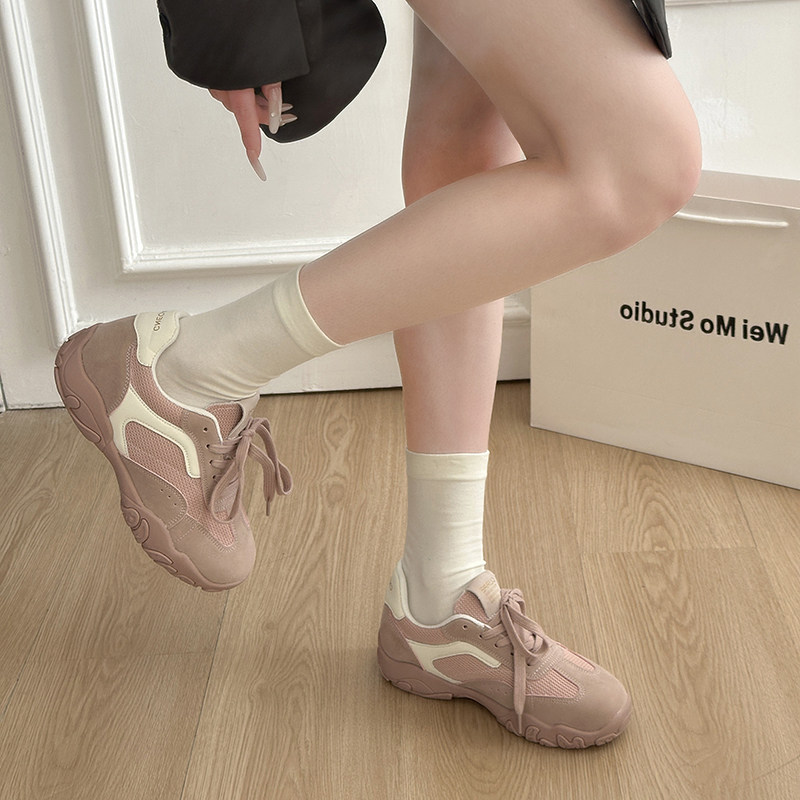 赵露思同款德训鞋女2026年超火的鞋子休闲运动百搭小白鞋厚底女鞋