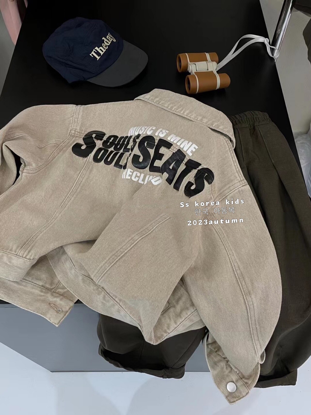 보라 한국 아동복 남아 데님 재킷 2024 신상 유행 아동 가을 재킷 미남