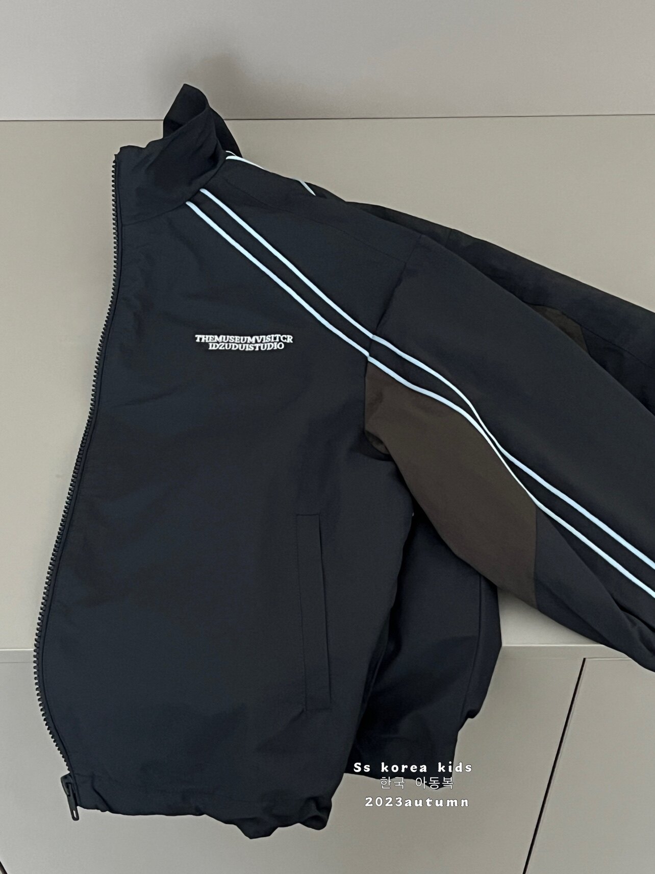 보라 한국 아동복 아동 재킷 2024 새로운 스타일 소년 가을 재킷 중대형 아동 지퍼 셔츠