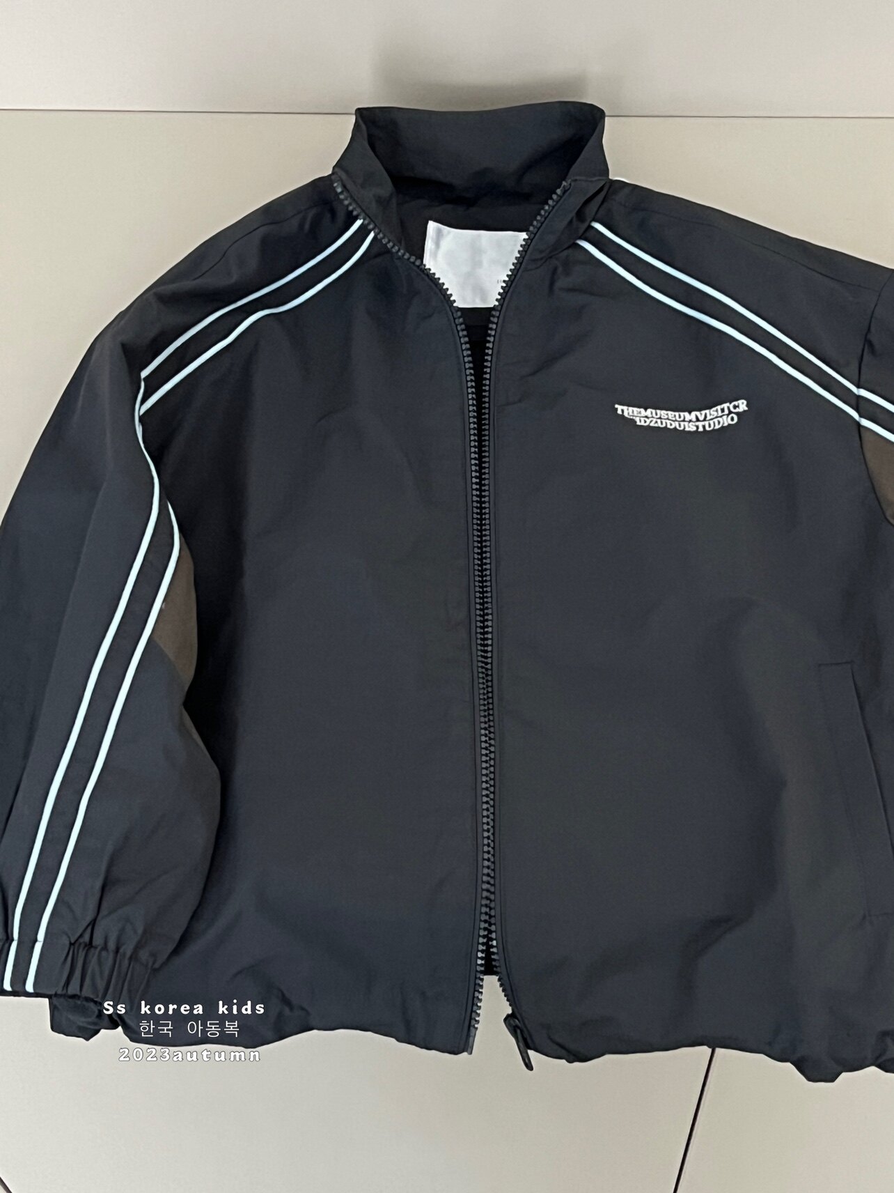 보라 한국 아동복 아동 재킷 2024 새로운 스타일 소년 가을 재킷 중대형 아동 지퍼 셔츠