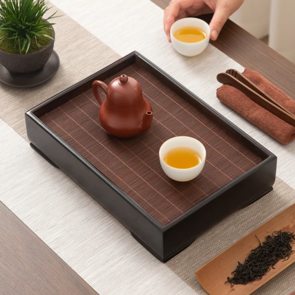 实木竹制茶盘小型沥储水干泡台