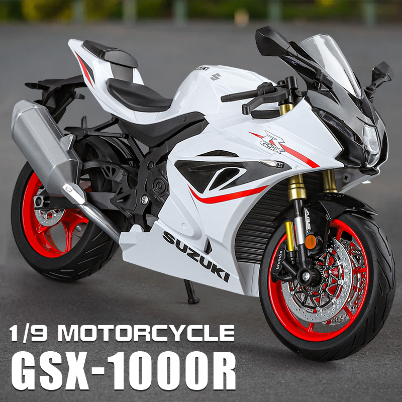 1：9大号铃木gsx1000r合金男孩玩具摩托车模型机车手办送男生礼物