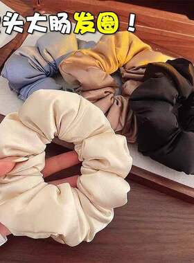 2026年新款发绳发饰缎面枕头睡眠大肠发圈女高级感丸子头盘发头绳