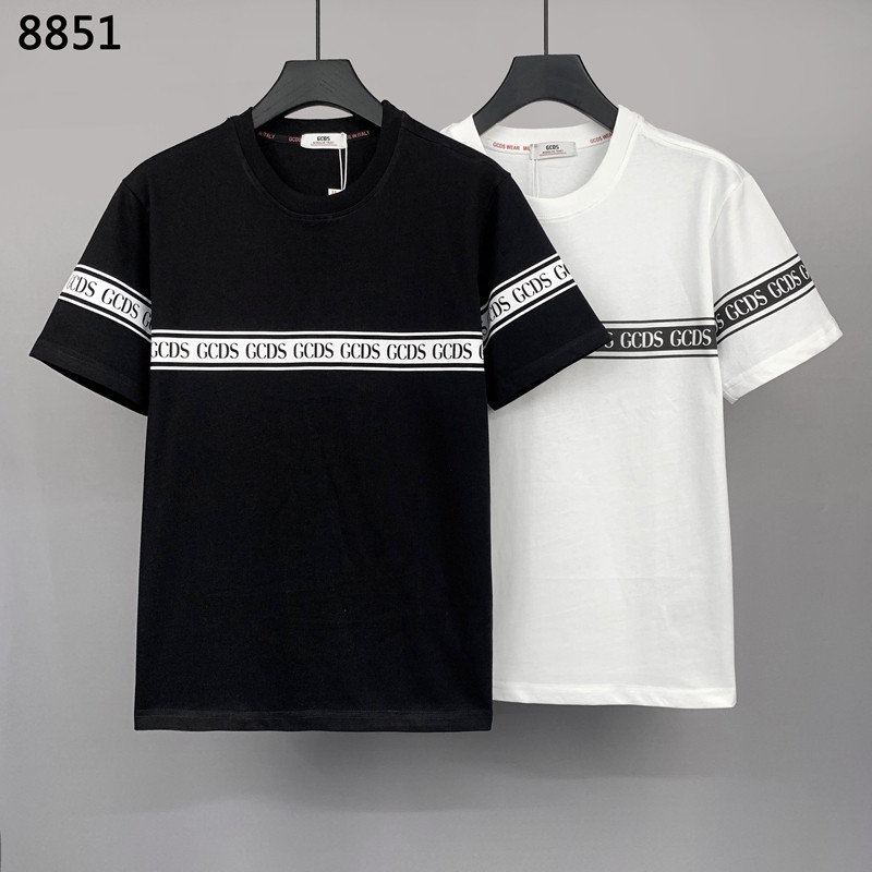 8551微阔宽松新款gcds字母印花春夏短袖T恤男装上衣圆领男T恤打底