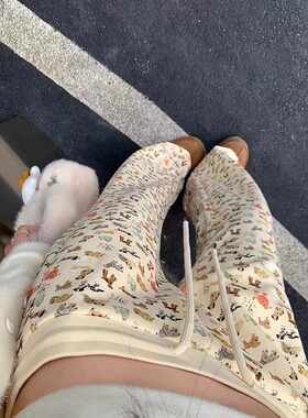 美拉德阔腿微喇叭显瘦休闲卫裤女加绒厚秋冬辣妹运动糯米拖地长裤