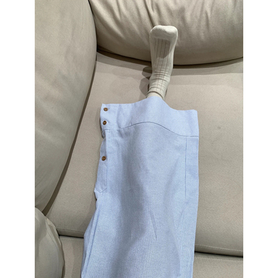 蓝色条纹抽绳阔腿休闲裤女2025夏季薄款宽松显瘦慵懒风拖地直筒裤