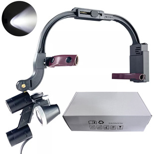 医用双目头戴式牙科放大镜口腔科牙医手术头灯2.5倍3.5纸盒双电池