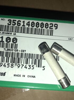 力特陶瓷保险丝管35614000029〖FUSE CERAMIC 4A 440VAC 3AB3AG〗