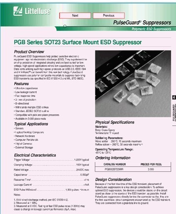 全新原装 LITTELFUS E  贴片保险丝 PGB002ST23WR