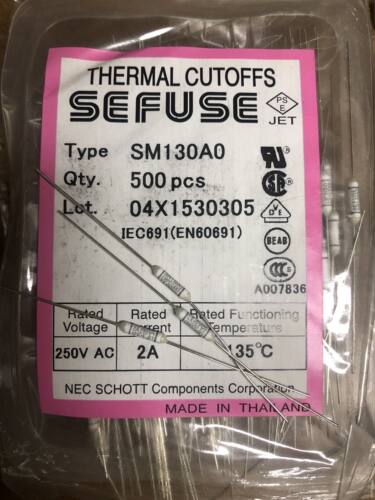 SM130A0 250VAC 2A 135℃ NEC 温度保险丝135度 全新原装库存现货
